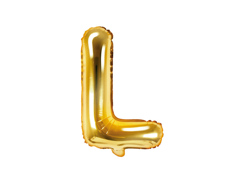 Folienballon Buchstabe L Gold Leer 35cm