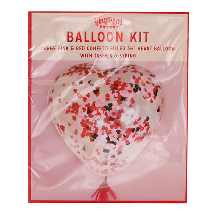 Konfetti Ballon Herzen 91cm