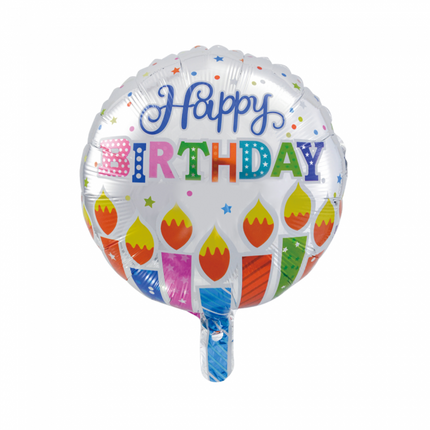 Helium Ballon Happy Birthday Kerzen Party 45cm leer