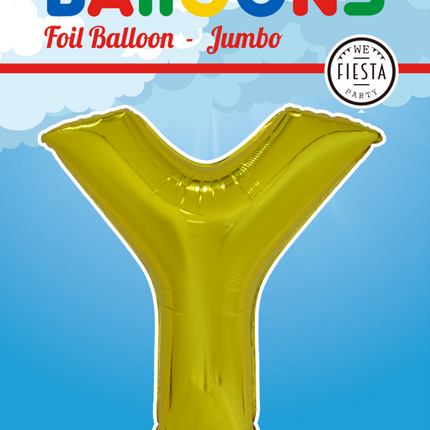 Folienballon Buchstabe Y Gold XL 102cm leer