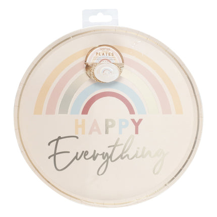 Regenbogen Teller Happy Everything 25cm 8Stk