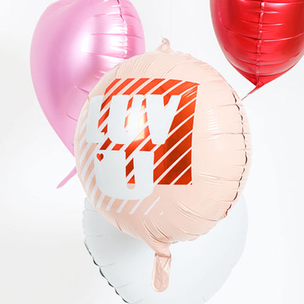 Helium Ballon Luv U Leer 45cm