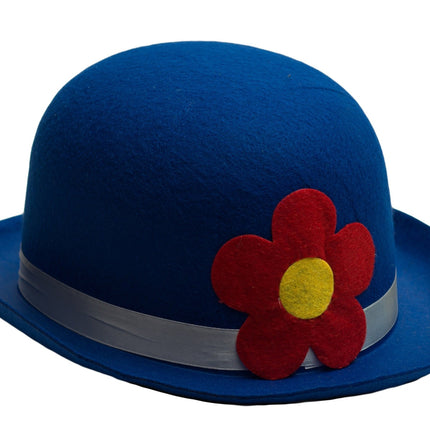 Bowler Hut Clown Blau