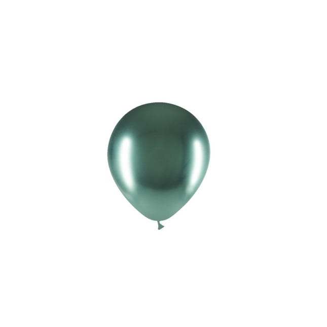 Grüne Ballons Chrom 13cm 100Stk