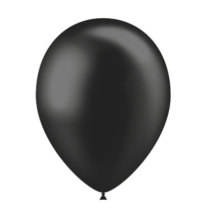 Schwarze Ballons Metallic 25cm 50Stk