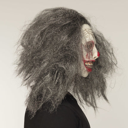 Halloween Maske Clown Graues Haar