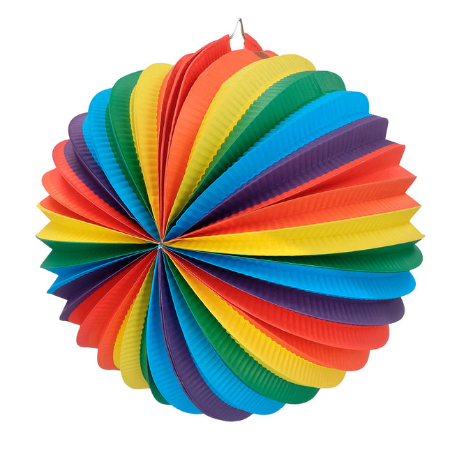 Regenbogen Lampion Papier 25cm