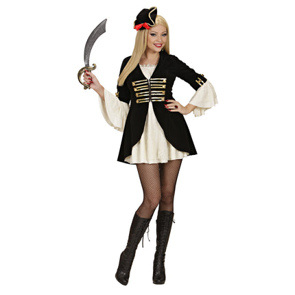 Piratenkleid Schwarz Gold Damen