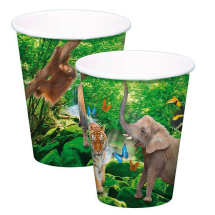 Tiere Becher Safari Karton 250ml 8Stk