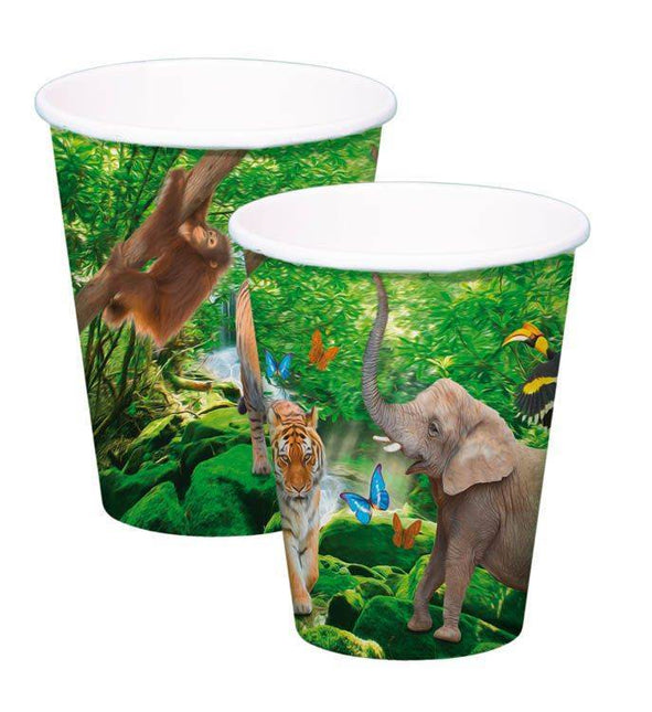 Tiere Becher Safari Karton 250ml 8Stk