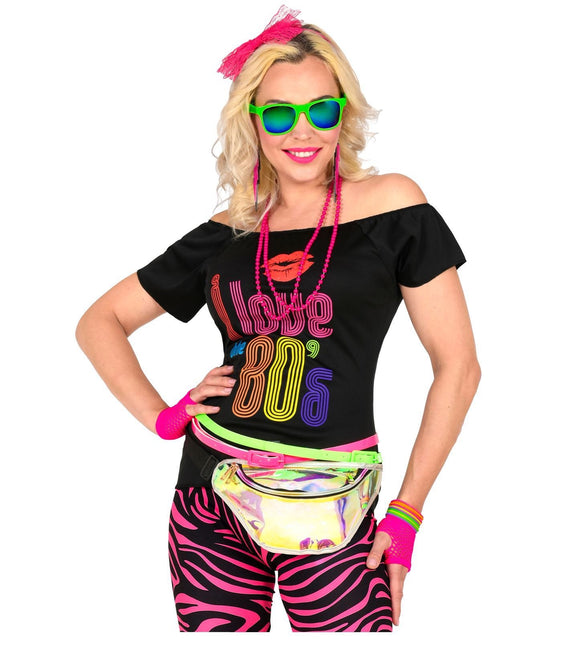 Neon 80S Accessoire Set Rosa 5 Stück