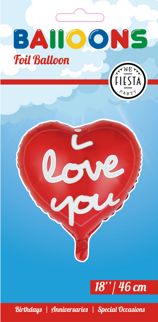 Helium Ballon Herz I Love You 45cm leer