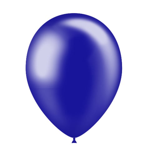 Dunkelblaue Ballons Metallic 25cm 10Stk.