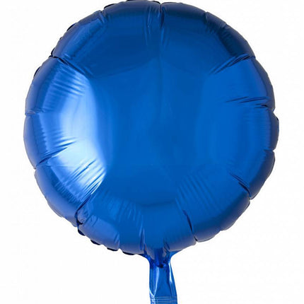 Helium Ballon Rund Blau 46cm Leer