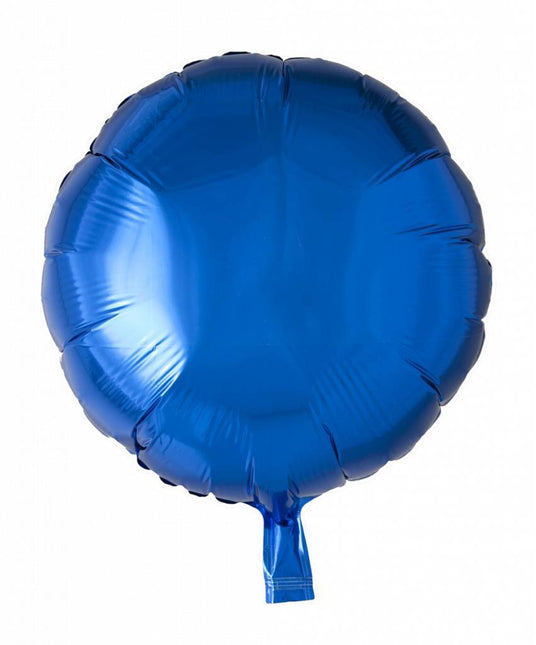 Helium Ballon Rund Blau 46cm Leer