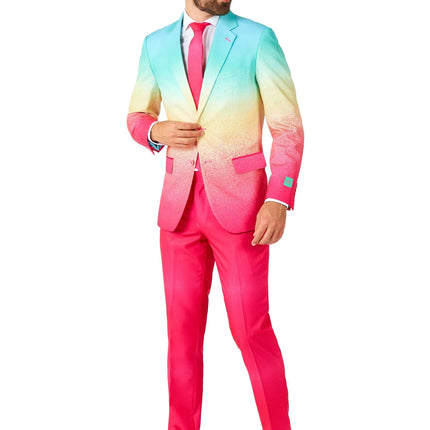 Regenbogen Fuchsia Blau Anzug Männer OppoSuits