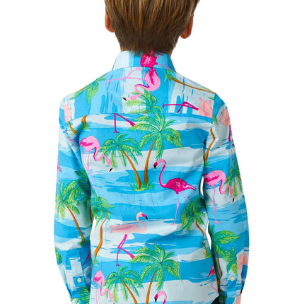 Hawaii Flamingo Shirt Junge OppoSuits