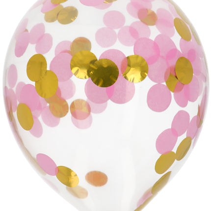 Konfetti Ballon Rosa Gold 30cm 4Stk