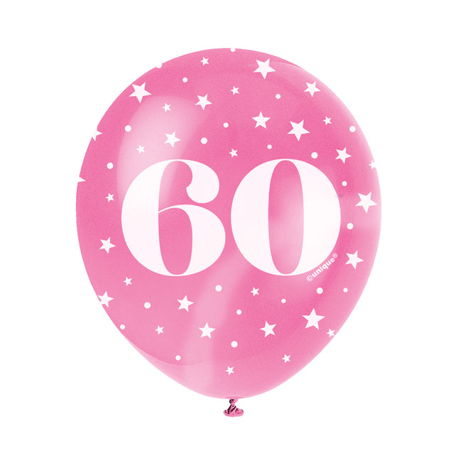 Ballons 60 Jahre Konfetti 30cm 5Stück