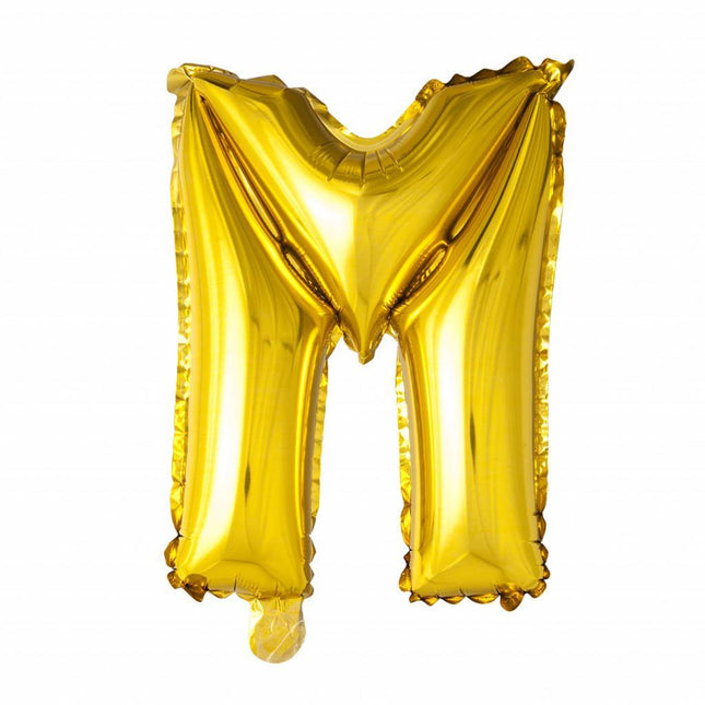 Folienballon Buchstabe M Gold XL 102cm leer