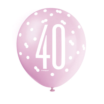 Ballons 40 Jahre Dots 30cm 6Stück