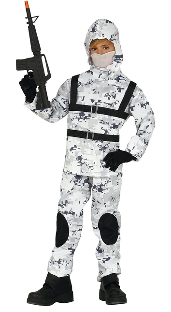 Soldat Kostüm Kind Weiß Grau