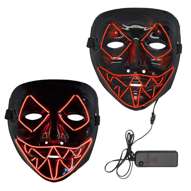 Halloween Led Maske Killer Lächeln Rot