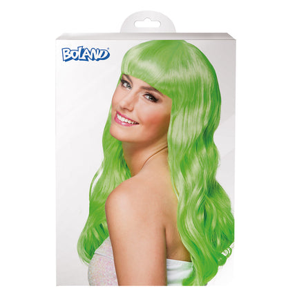 Perücke Langes Haar Lime Green