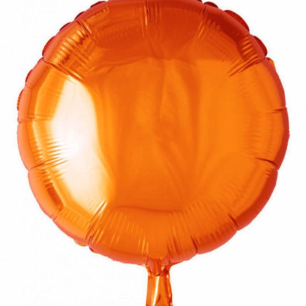 Helium Ballon Rund Orange 46cm Leer