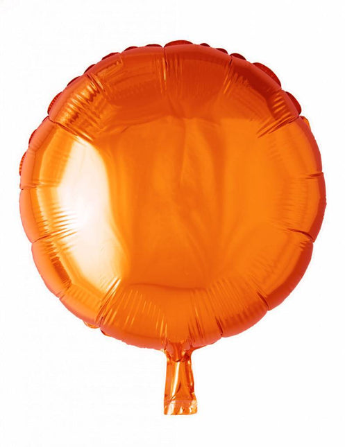 Helium Ballon Rund Orange 46cm Leer