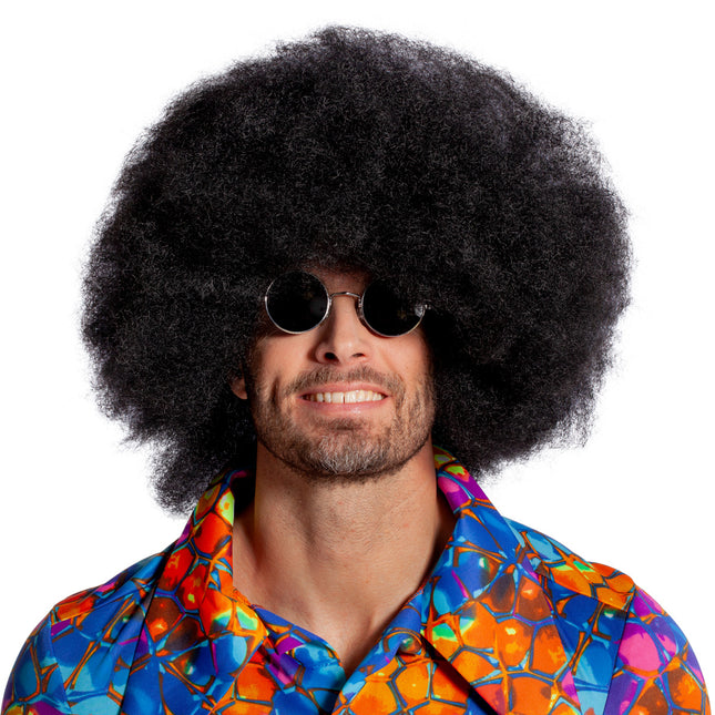 Schwarze Perücke Afro