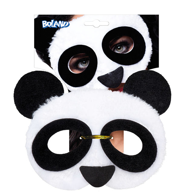 Plüsch Halbmaske Panda
