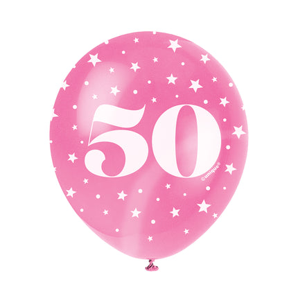 Ballons 50 Jahre Konfetti 30cm 5Stück