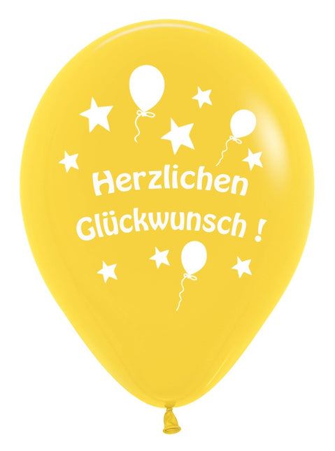 Luftballons Herzlichen Gluckwunsch Mix 30cm 12 Stück