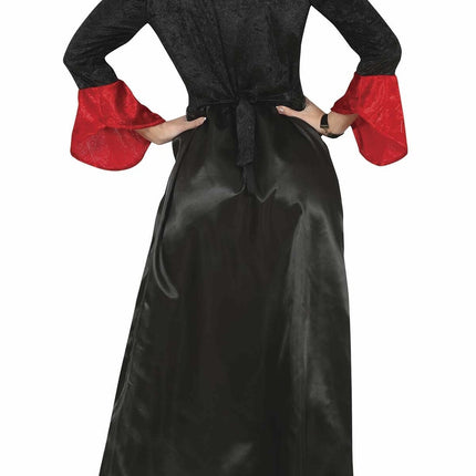 Vampir Halloween Kostüm Damen Rot Schwarz