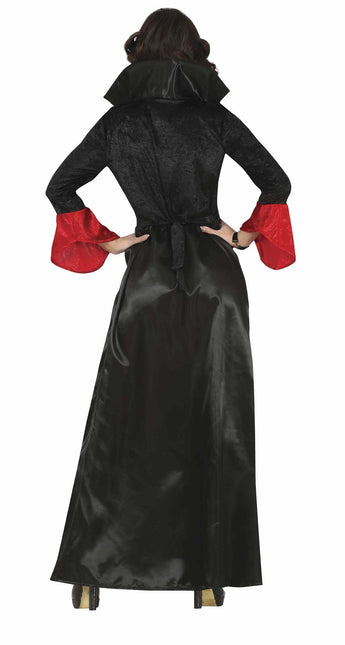 Vampir Halloween Kostüm Damen Rot Schwarz