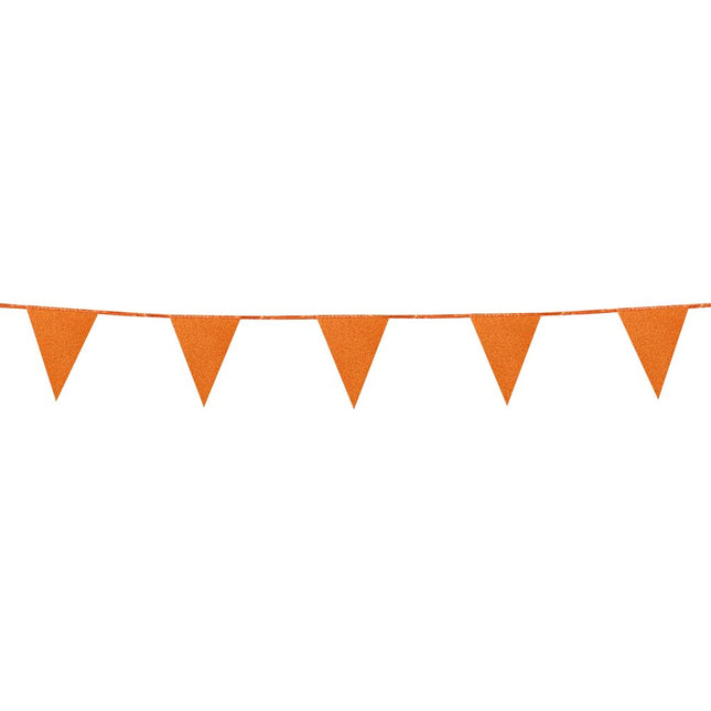 Orange Girlande Glitzerpapier 6m