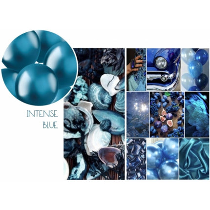 Blaue Ballons Chrom 48cm 5Stück