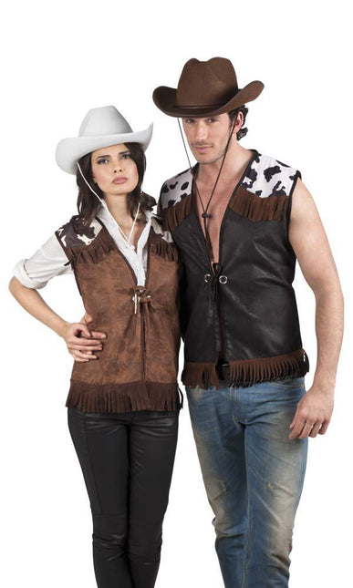 Cowboyweste Schwarz L/XL