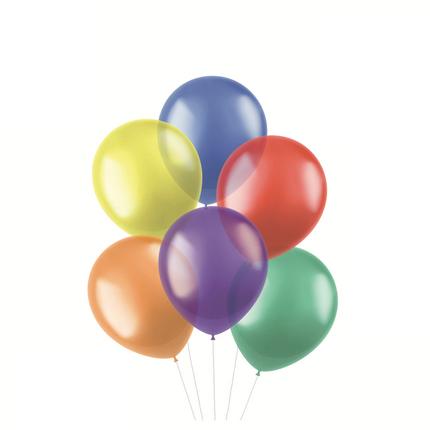 Bunte Luftballons Transparent 33cm 10Stk