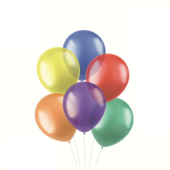 Bunte Luftballons Transparent 33cm 10Stk