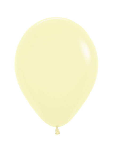 Ballons Pastell Mattgelb 25cm 100Stk