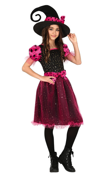 Hexe Halloween Kostüm Mädchen Rosa