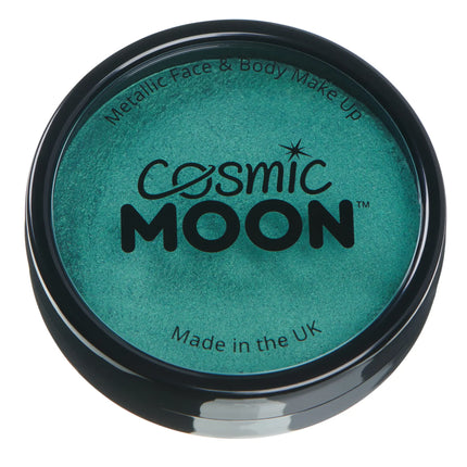 Cosmic Moon Metallic Pro Face Paint Cake Pots Grün 36g