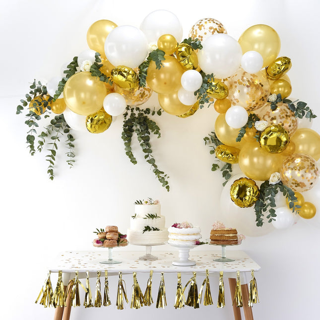 Goldener Ballonbogen DIY Set