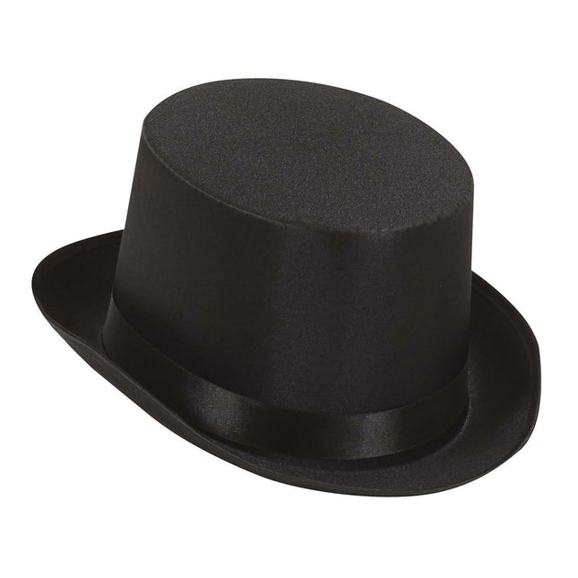 Schwarzer High Hat Satin