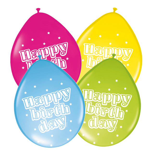 Happy Birthday Luftballons bunt 30cm 8Stk