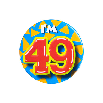 Ich bin 49 Button 49 Jahre 5.5cm