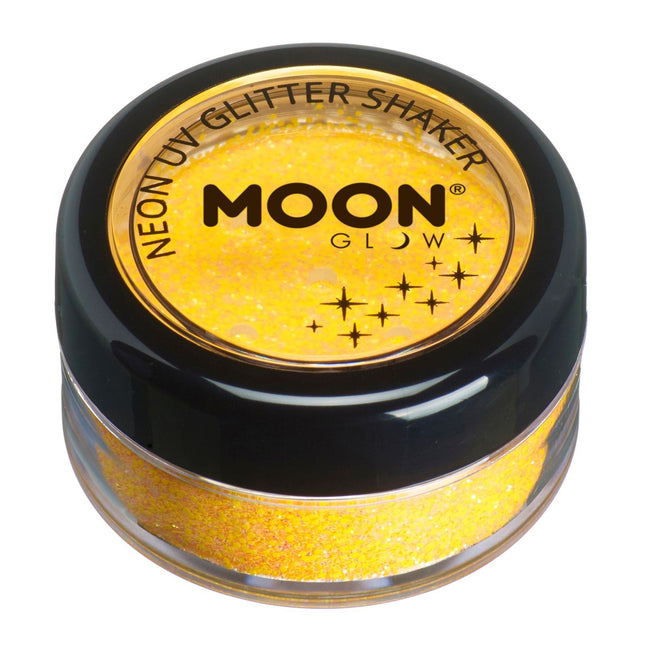 Moon Glow Neon UV Glitter Shaker Goldgelb 5g