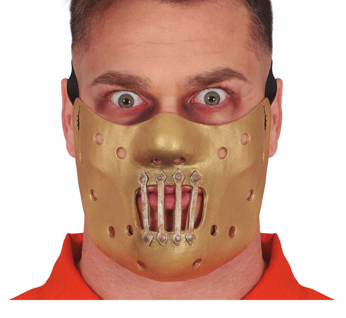 Goldene Halloween Maske Nähte